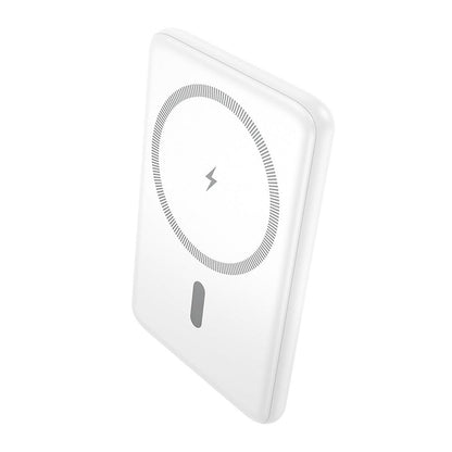 Wireless External Battery HOCO J140A, 5000mAh, 20W, PD + QI, 1 x USB-C, White