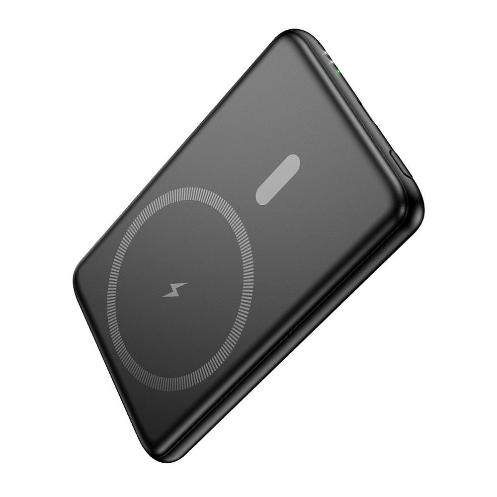 HOCO Wireless External Battery J140A, 5000mAh, 20W, PD + QI, 1 x USB-C, Black