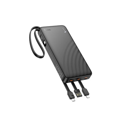 Externe Batterie HOCO J146, 10000mAh, 10W, 1 x Lightning - 1 x microUSB - 1 x USB-A - 1 x USB-C, Schwarz