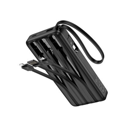 Externe Batterie HOCO J146, 10000mAh, 10W, 1 x Lightning - 1 x microUSB - 1 x USB-A - 1 x USB-C, Schwarz