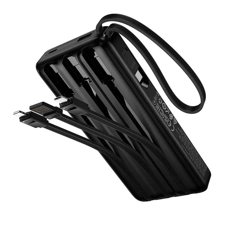 Externe Batterie HOCO J156 Founder, 10000mAh, 22,5W, QC + PD, 1 x Lightning - 1 x microUSB - 1 x USB-A - 2 x USB-C, Schwarz