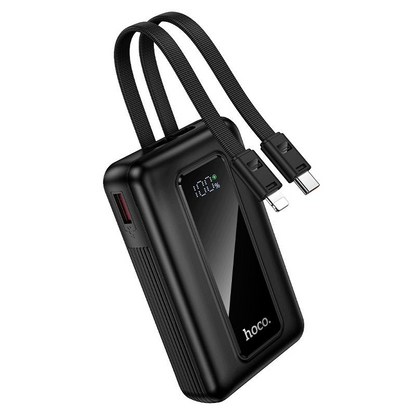 Externe Batterie HOCO J162, 10000mAh, 22,5W, QC + PD, 1 x Lightning - 1 x USB-A - 2 x USB-C, Schwarz