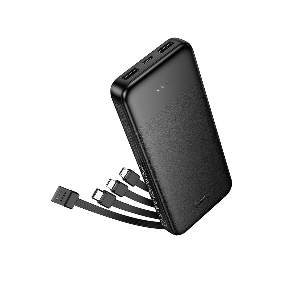 Externe Batterie HOCO J163, 10000mAh, 10W, 1 x Lightning - 1 x microUSB - 2 x USB-A - 1 x USB-C, Schwarz