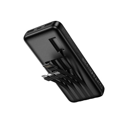 Externe Batterie HOCO J163, 10000mAh, 10W, 1 x Lightning - 1 x microUSB - 2 x USB-A - 1 x USB-C, Schwarz