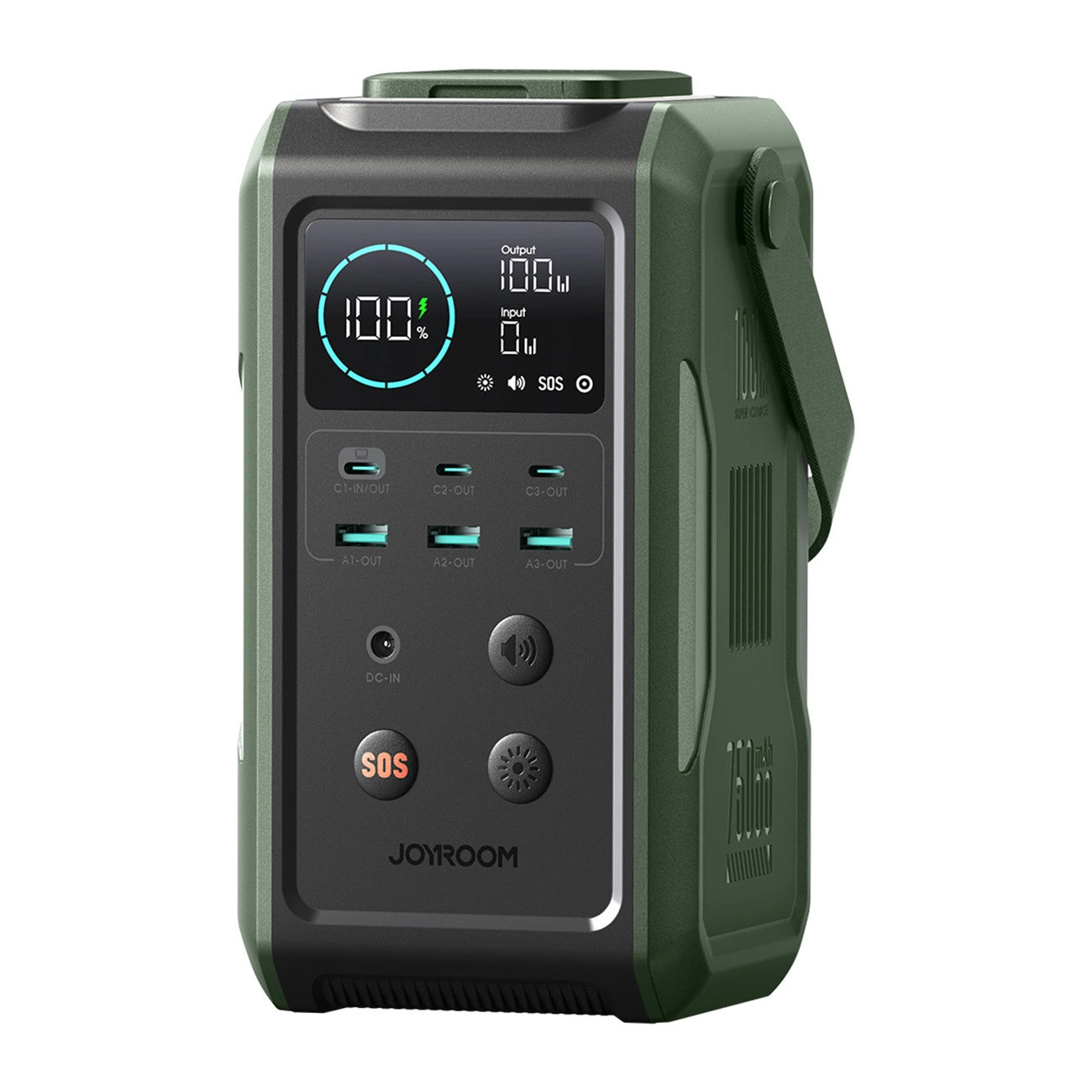 Externe Batterie Joyroom JR-PBF10, 75000mAh, 100W, QC + PD, 3 x USB-A - 3 x USB-C, Grün