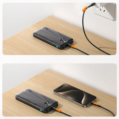 Externer Akku Joyroom JR-PBF15, 10000 mAh, 22,5 W, QC + PD, 1 x USB-C – 2 x USB-A, Schwarz