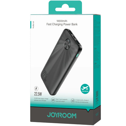 Externer Akku Joyroom JR-PBF15, 10000 mAh, 22,5 W, QC + PD, 1 x USB-C – 2 x USB-A, Schwarz