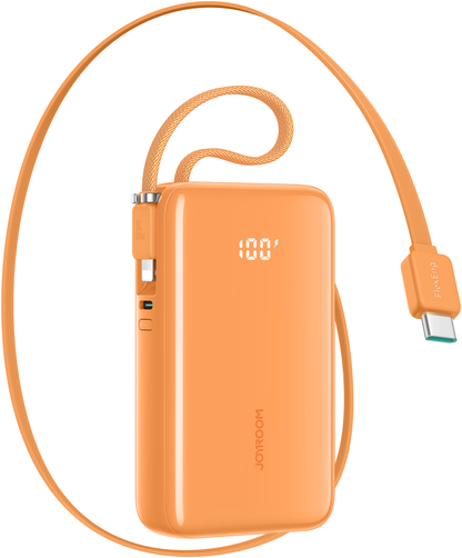 Externe Batterie Joyroom JR-PR2L, 10000mAh, 35W, QC + PD, 1 x Lightning - 2 x USB-C, Orange