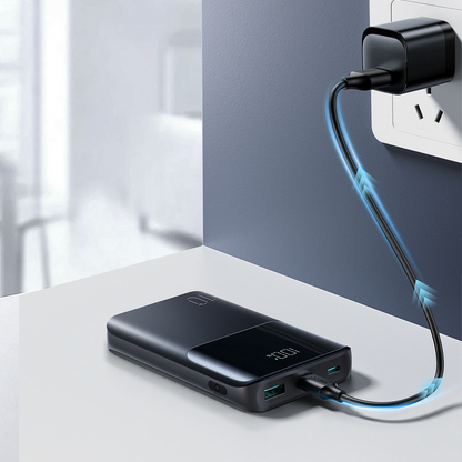 Externer Akku Joyroom JR-QP191, 10000mAh, 22.5W, QC + PD, 1 x USB-A - 2 x USB-C, Schwarz