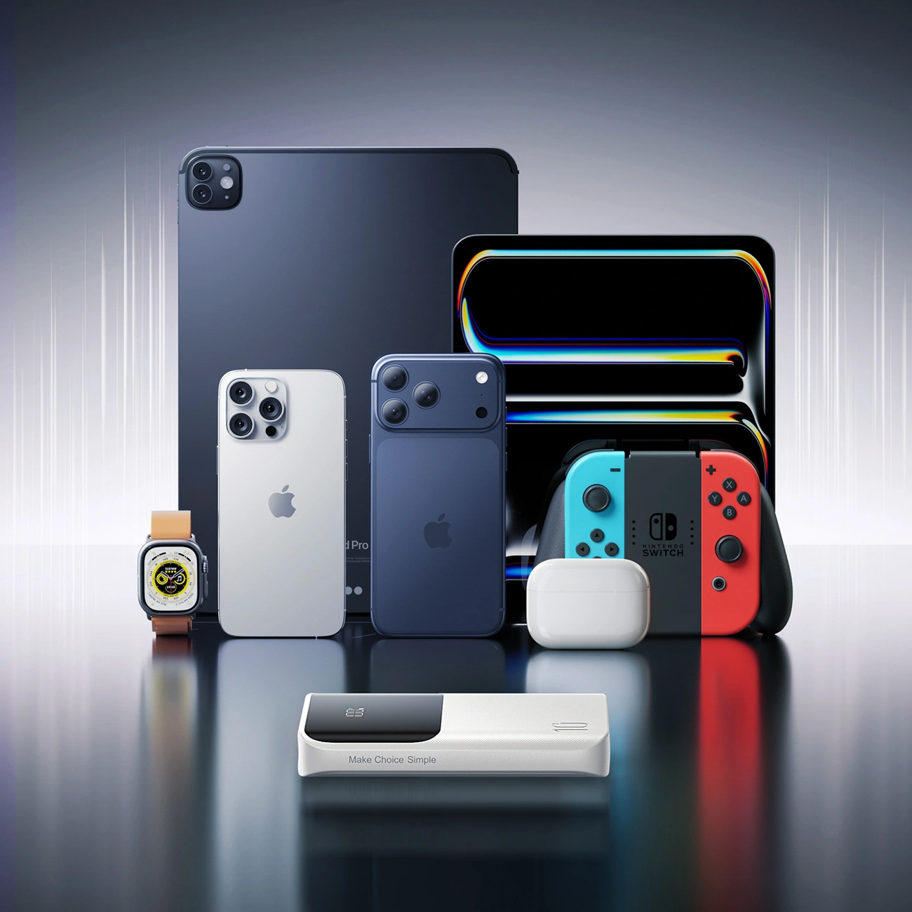 Externer Akku Joyroom JR-QP191, 10000mAh, 22.5W, QC + PD, 1 x USB-A - 2 x USB-C, Weiß