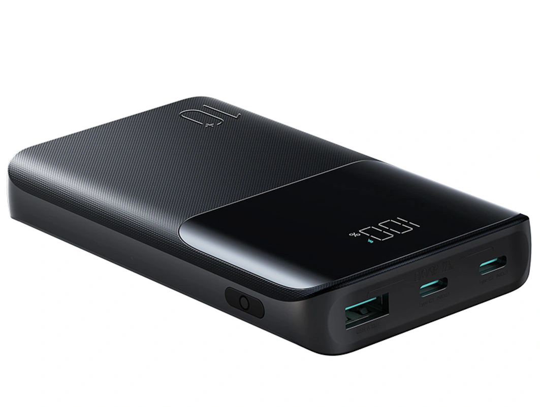 Externer Akku Joyroom JR-QP191, 10000mAh, 22.5W, QC + PD, 1 x USB-A - 2 x USB-C, Schwarz