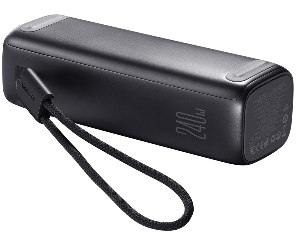 Joyroom PODIX PR70 Powerbank, 25000 mAh, 240 W, QC + PD, 1 x USB-A – 3 x USB-C, Schwarz