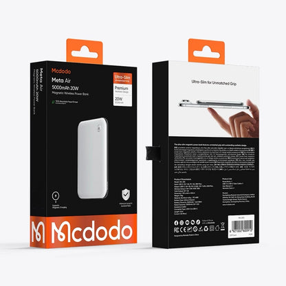 Wireless Powerbank McDodo MC-2931 Meta Air, 5000mAh, 20W, PD + FQI, 1 x QI - 1 x USB-C, Schwarz