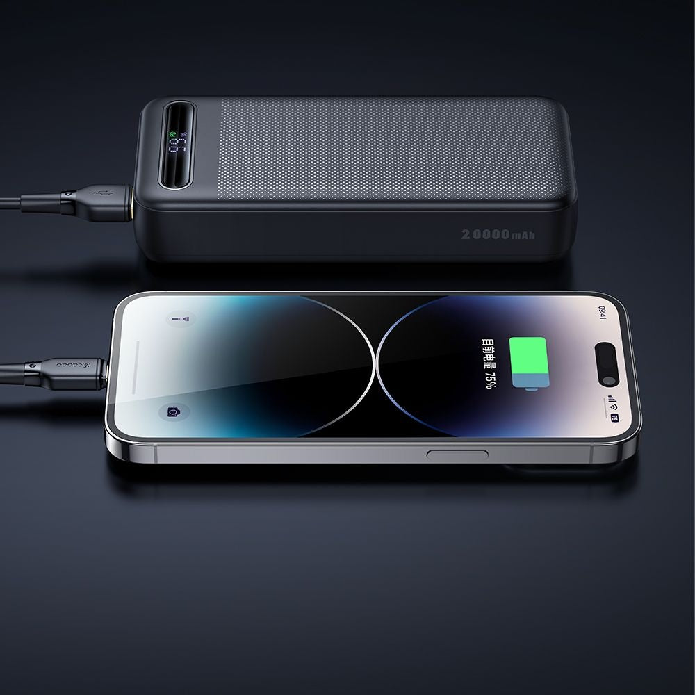 Externer Akku McDodo MC-3891 Star, 20000mAh, 22.5W, QC + PD, 2 x USB-A - 1 x USB-C, Schwarz
