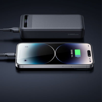 Externer Akku McDodo MC-3891 Star, 20000mAh, 22.5W, QC + PD, 2 x USB-A - 1 x USB-C, Schwarz
