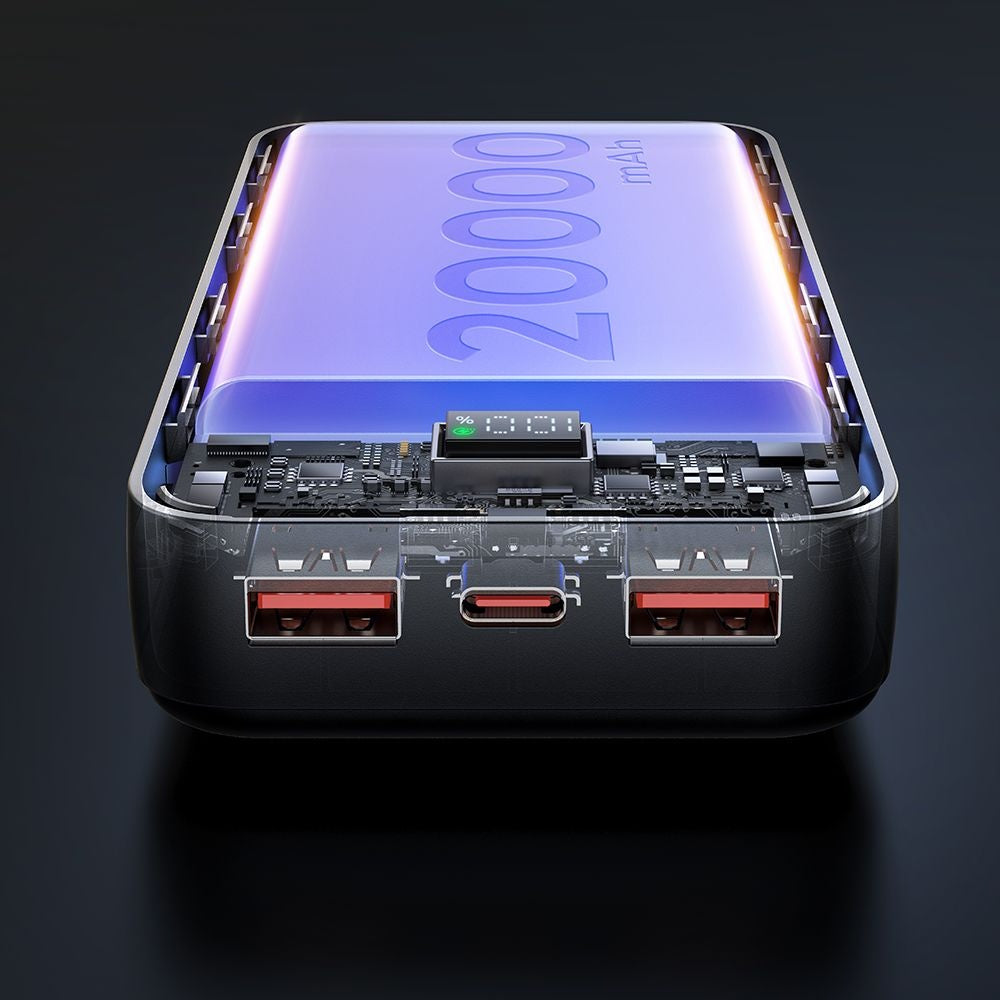 Externer Akku McDodo MC-4230, 20000mAh, 22.5W, QC + PD, 2 x USB-A - 1 x USB-C, Schwarz