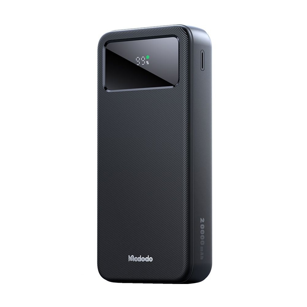 Externer Akku McDodo MC-4230, 20000mAh, 22.5W, QC + PD, 2 x USB-A - 1 x USB-C, Schwarz