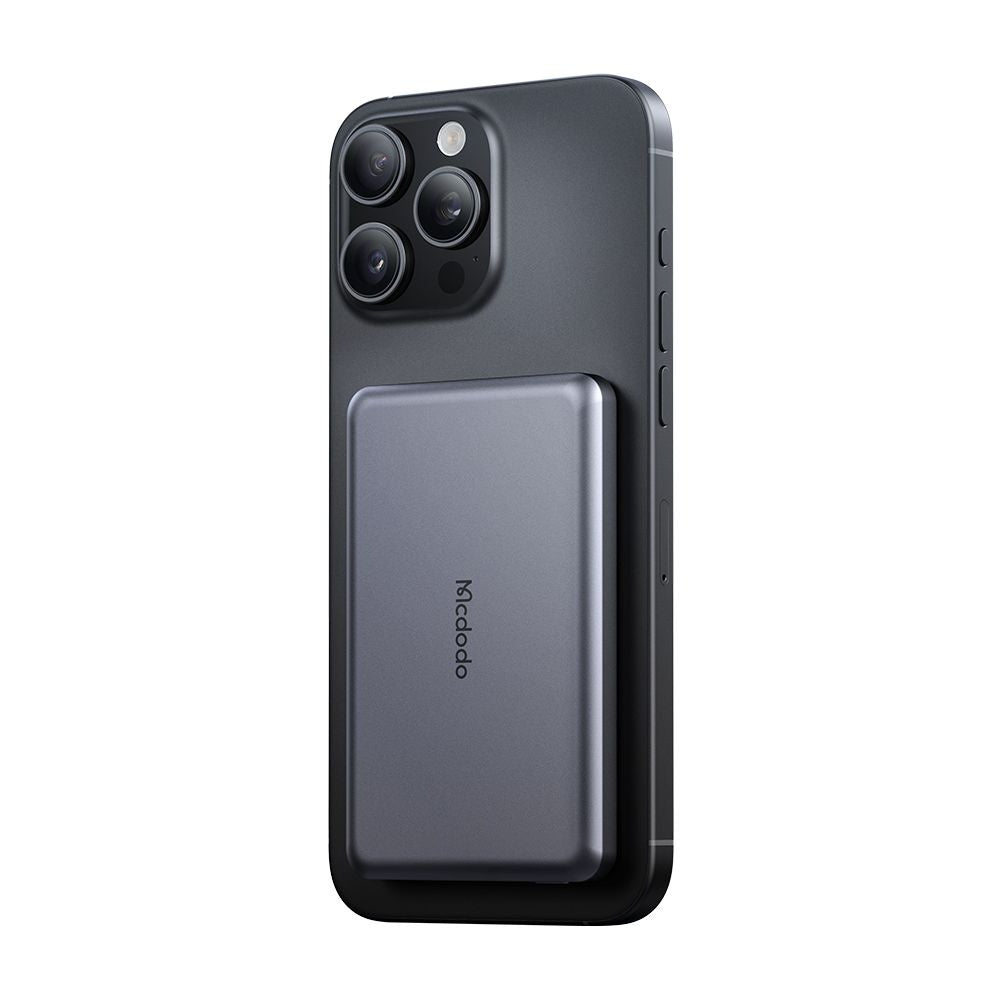 Externer Wireless-Akku McDodo MC-4641 Meta, 5000mAh, 20W, PD + FQI, 1 x QI - 1 x USB-C, Schwarz