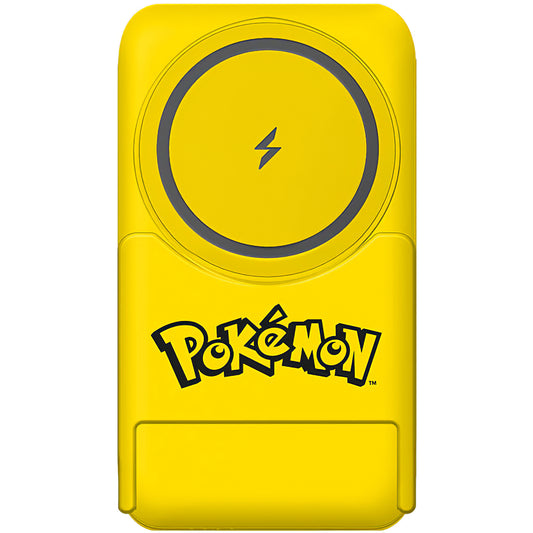 Drahtlose Externe Batterie OTL Pokemon Pikatchu, 5000mAh, 20W, PD + FQI, 1 x QI - 1 x USB-C, Gelb PK1191