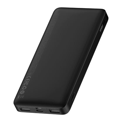 Baseus Bipow Externer Akku, 10000 mAh, 15 W, 1 x USB-C – 2 x USB-A, Schwarz PPBD050001