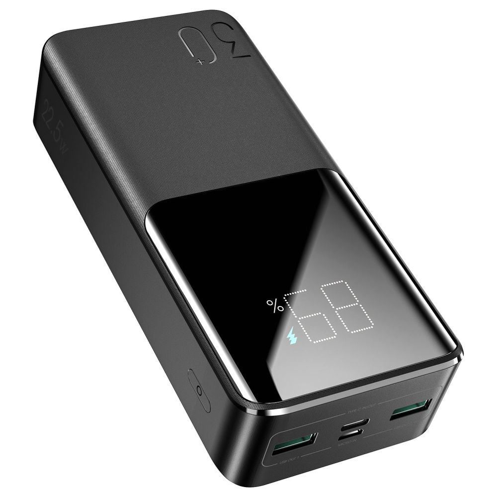 Externe Batterie Joyroom JR-QP193, 30000mAh, 22,5W, QC + PD, 1 x USB-C - 2 x USB-A, Schwarz