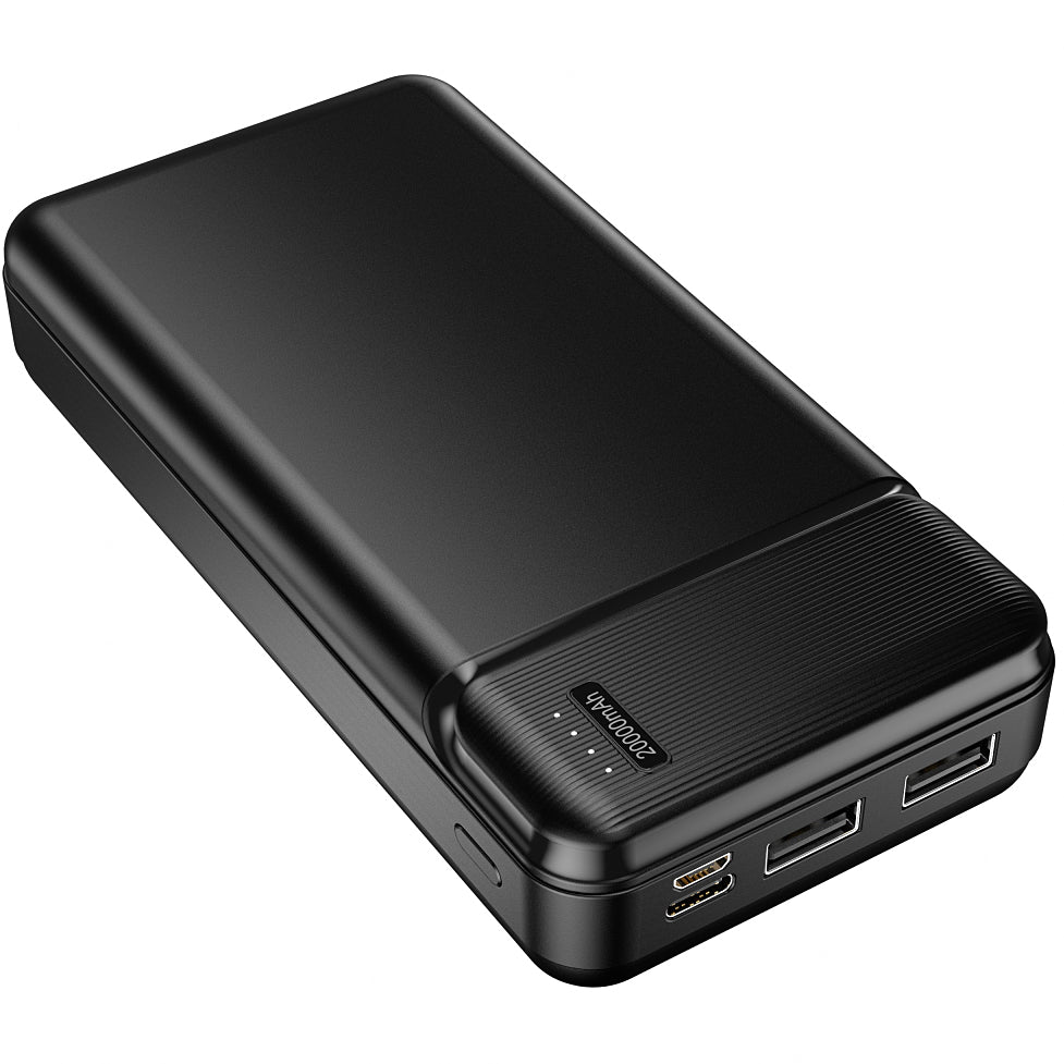 Externer Akku MaXlife MXPB-01, 20000 mAh, 12 W, 2 x USB-A, Schwarz