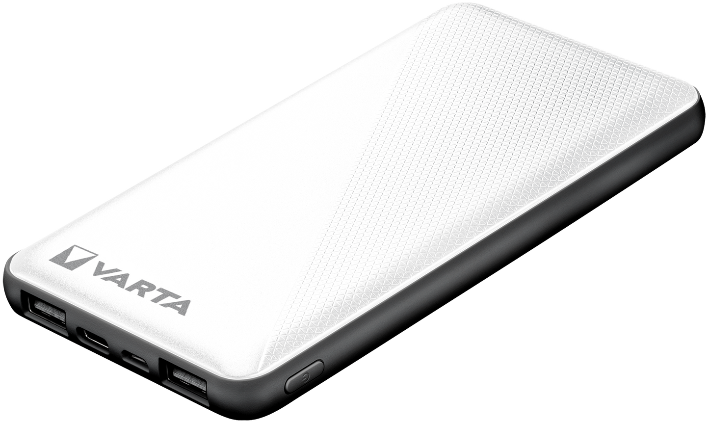 Varta Energy Externer Akku, 10000 mAh, 15 W, 2 x USB-A – 1 x USB-C, Weiß