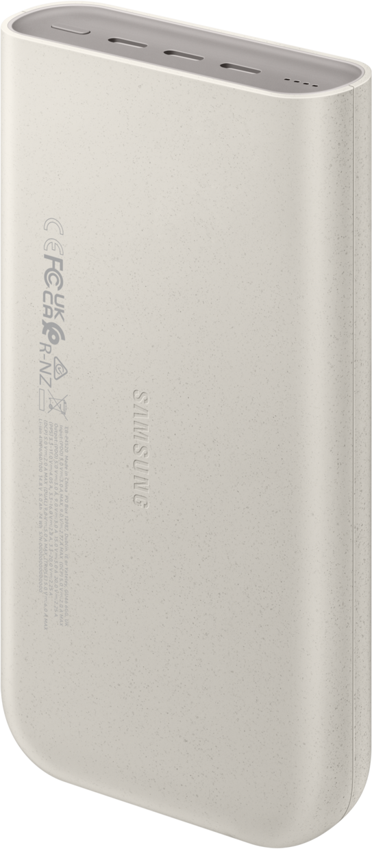 Externer Samsung-Akku, 20.000 mAh, 45 W, PD, 3 x USB-C, Beige EB-P4520XUEGEU