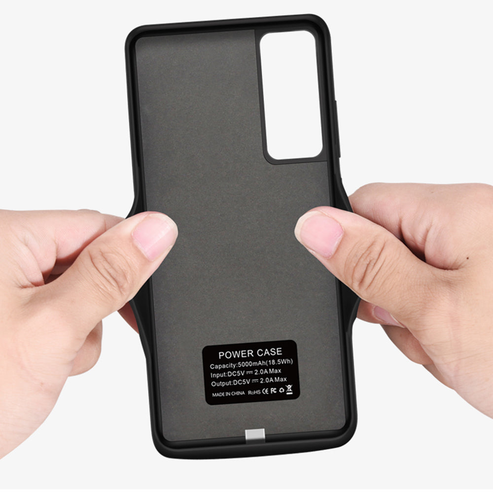Externer Akkutyp Hülle Techsuit Power Pro Battery für Huawei P30 Pro New Edition / P30 Pro, 5000mAh, Schwarz