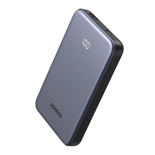 Externer Akku UGREEN 75131B, 10000mAh, 22.5W, QC + PD, 1 x USB-A - 1 x USB-C, Grau