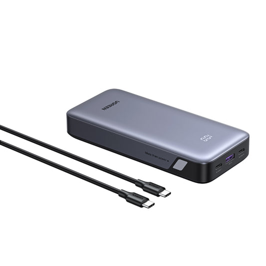 Externe Batterie UGREEN Nexode PB532 (55989B), 20000mAh, 30W, QC + PD, 1 x USB-A - 2 x USB-C, Grau