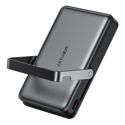 Acefast M17 Wireless External Battery, 10000mAh, 22.5W, PD + FQI, 1 x QI - 1 x USB-C, Black