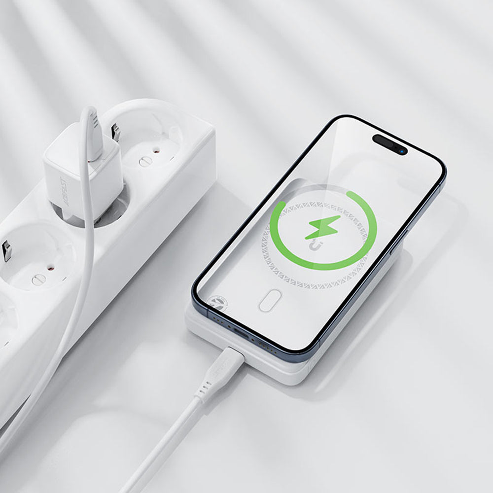 Externer Wireless Akku Acefast M26, 10000mAh, 20W, PD + FQI, 1 x QI - 1 x USB-C, Weiß
