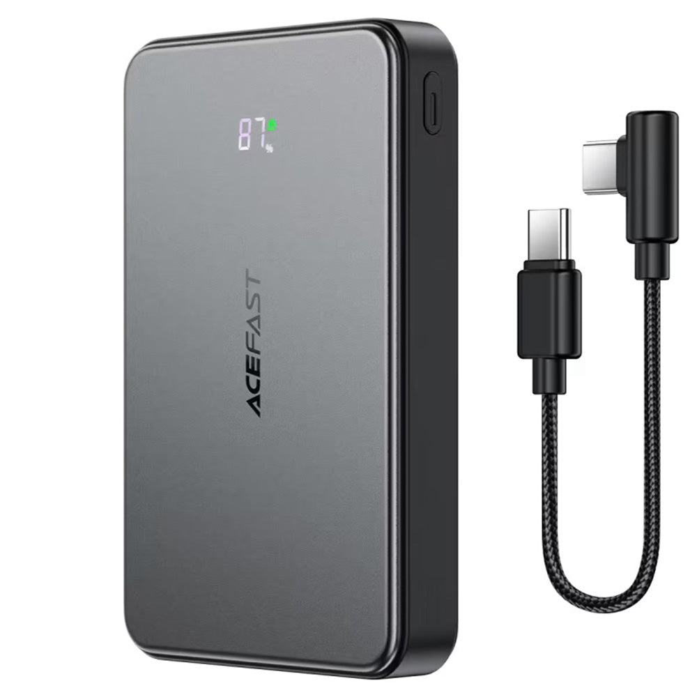 Externer Wireless Akku Acefast M31, 10000mAh, 22.5W, QC + PD + FQI, 1 x QI - 1 x USB-A - 2 x USB-C, Schwarz
