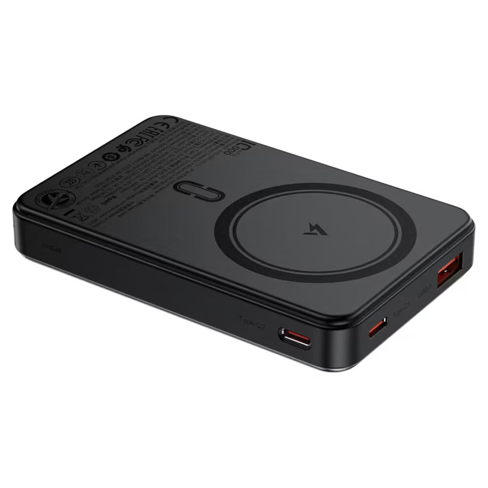 Externer Wireless Akku Acefast M31, 10000mAh, 22.5W, QC + PD + FQI, 1 x QI - 1 x USB-A - 2 x USB-C, Schwarz