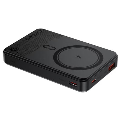 Externer Wireless Akku Acefast M31, 10000mAh, 22.5W, QC + PD + FQI, 1 x QI - 1 x USB-A - 2 x USB-C, Schwarz