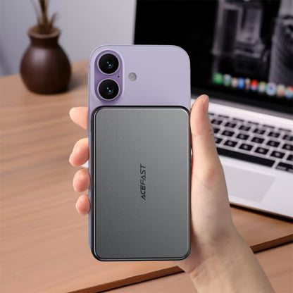 Externer Wireless Akku Acefast M31, 10000mAh, 22.5W, QC + PD + FQI, 1 x QI - 1 x USB-A - 2 x USB-C, Schwarz