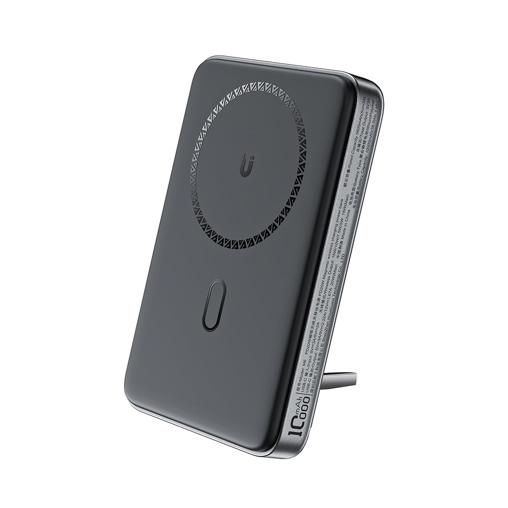 Externer Wireless Akku Acefast M6, 10000mAh, 20W, PD + FQI, 1 x QI - 1 x USB-C, Schwarz
