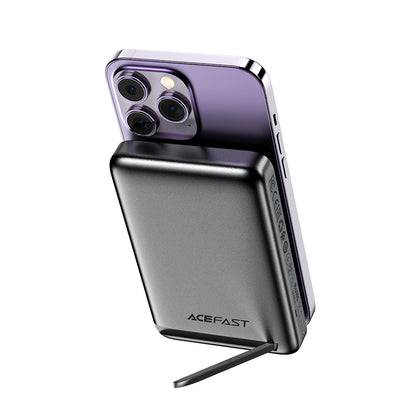 Externer Wireless Akku Acefast M6, 10000mAh, 20W, PD + FQI, 1 x QI - 1 x USB-C, Schwarz