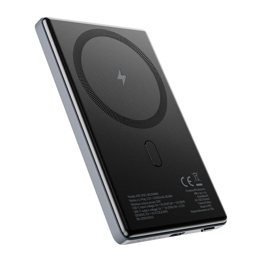 Externer Wireless Akku Allity. APB-300, 5000mAh, 20W, PD + FQI, 1 x QI - 1 x USB-C, Grau