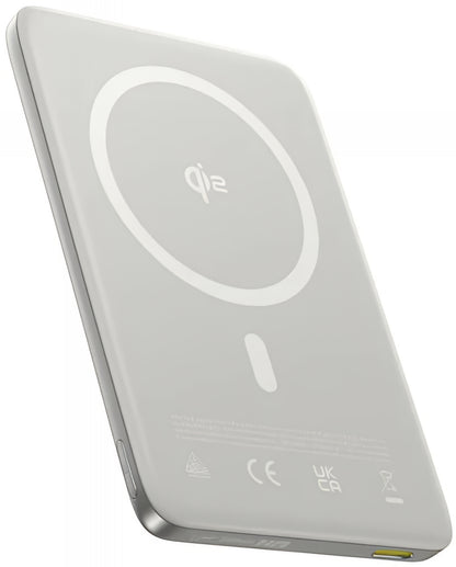 Externer Wireless-Akku Baseus PicoGo AM41, 10000mAh, 27W, PD + FQI, 1 x QI - 1 x USB-C, Beige E0027203