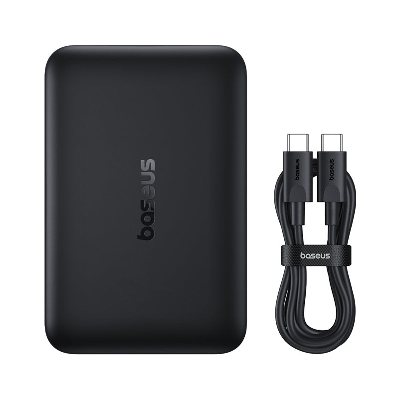 Baseus EnerFill FM11 Wireless Externe Batterie, 10000mAh, 30W, PD + FQI, 1 x QI - 1 x USB-C, Schwarz