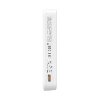 Externer Wireless-Akku Baseus MagPro PPCXZ05, 5000mAh, 20W, PD + FQI, 1 x QI - 1 x USB-C, Weiß P10064101223-00
