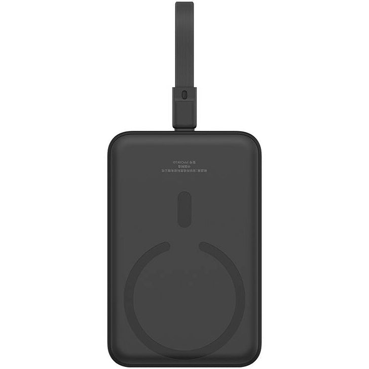 Baseus Magnetic Mini Wireless Externer Akku, 10000 mAh, 20 W, PD + FQI, 1 x Lightning – 1 x QI – 1 x USB-C, Schwarz P10022109113-00