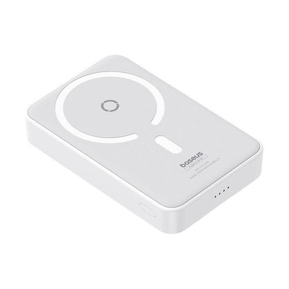 Externer Wireless-Akku Baseus MagPro PPCXZ05, 5000mAh, 20W, PD + FQI, 1 x QI - 1 x USB-C, Weiß P10064101223-00