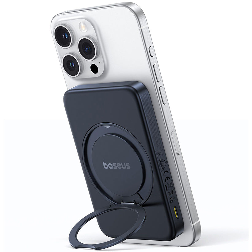 Externer Wireless-Akku Baseus PicoGo, 5000mAh, 20W, PD + FQI, 1 x QI - 1 x USB-C, Schwarz P10076802123-00