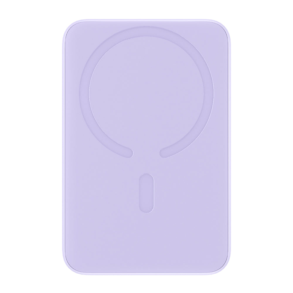 Externer Wireless-Akku Baseus Magnetic Mini, 10000mAh, 20W, PD + FQI, 1 x QI - 1 x USB-C, Lila PPCX110105