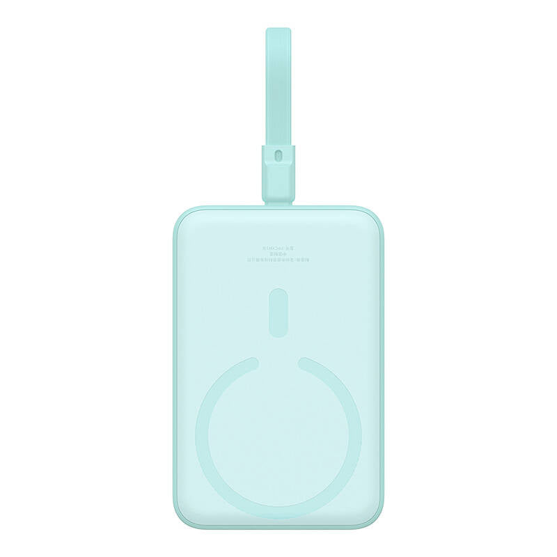 Externer Wireless-Akku Baseus Magnetic Mini, 10000mAh, 20W, PD + FQI, 1 x Lightning - 1 x QI - 1 x USB-C, Grün P10022109333-00