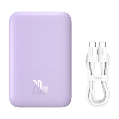 Externer Wireless-Akku Baseus Mini Air, 6000mAh, 20W, PD + FQI, 1 x QI - 1 x USB-C, Lila P10059002513-00