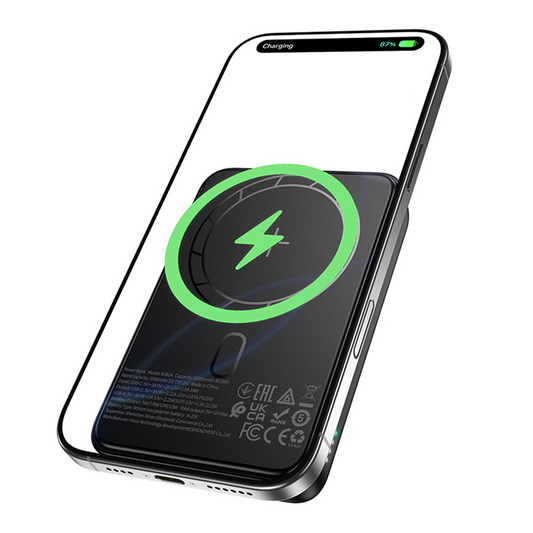 Externer Wireless-Akku Borofone BJ82A Dawn, 10000mAh, 22.5W, QC + PD + FQI, 1 x QI - 1 x USB-A - 1 x USB-C, Schwarz